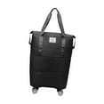 thumbnail image 1 of Bolsa de lona con ruedas Hugo expandible plegable para entrenamiento negro 15,7 x 8,6 x 25,6 pulgadas, 1 of 9