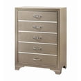 thumbnail image 3 of Maklaine 5-drawer Contemporary Wood Rectangular Chest Champagne Gold, 3 of 4