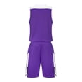 thumbnail image 5 of Hrsba Kids Solid Color Crew Neck Sleeveless Top and Elastic Waist Shorts Breathable Active Outfit for Summer, 5 of 5