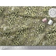 thumbnail image 2 of Soimoi Green polyester Crepe Fabric Leopard & Snake Animal Skin Fabric Prints By Yard 42 Inch Wide, 2 of 3