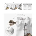 thumbnail image 5 of Retro Illustration Lighthouse Sailing Ship Kitchen Curtains Balcony Adjustable Roman Blinds Small Short Curtain for Living Room, 5 of 6