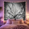 thumbnail image 2 of Floral Garden Dynamic with Monochromatic Splash Water Erupting, Mystical Fantasy for Space Lovers, Galaxy Room Decor, Mother'S Day Gift, Tapestry Wall Hanging for Bedroom and Dorm, 2 of 7