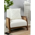 thumbnail image 3 of Fennco Styles Diamond Tufted Cotton Decorative Throw Pillow 20" W x 20" L - Ivory Lattice Cushion for Home, Couch, Living Room, Bedroom, Office and Holiday Décor, 3 of 4