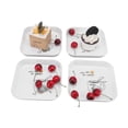 thumbnail image 4 of 4pcs Fruit Snack Plate Multifunctional Dessert Dishes for Home School Restaurant Storage Tray Spit Bone Tray Coffee, 4 of 14