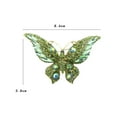 thumbnail image 3 of Milageto Butterfly Brooch Creative Shiny Costume Props Suit Pin for Shirts Tuxedo Hat Green, 3 of 8