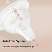 YOHKOH Newborn Nipple,Wide-Neck Soft Silicone,Slow Flow,for 0m+ Newborns,4pcs