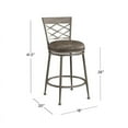 thumbnail image 2 of Hillsdale Hutchinson Swivel Counter Height Stool, Pewter, 2 of 17