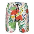 thumbnail image 4 of Kll Mushroom And Frogs Men'S Casual Summer Beach Shorts Hawaiian Shorts With Pockets-3x-Large, 4 of 9