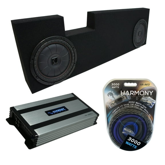 01-14 Ford F250 F350 Crew Truck Kicker CompVT CVT12 Dual 12 Sub Box HA-A800.1