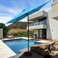 thumbnail image 2 of Abble 6.5' Square Aqua Patio Umbrella, Steel Pole, Alloy Tilt, 2 of 5