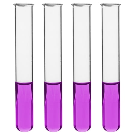 100PK Test Tubes 25ml - Borosilicate 3.3 Glass - 1.2mm Thick Walls Beaded Rim - Superior Heat & Chemical Durability - 5.9 Tall 0.7 Diameter - Eisco Labs