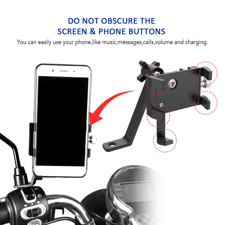 Motorcycle Phone Holder Motorbike Phone Mount for Rear View Mirror Phone  Holder 