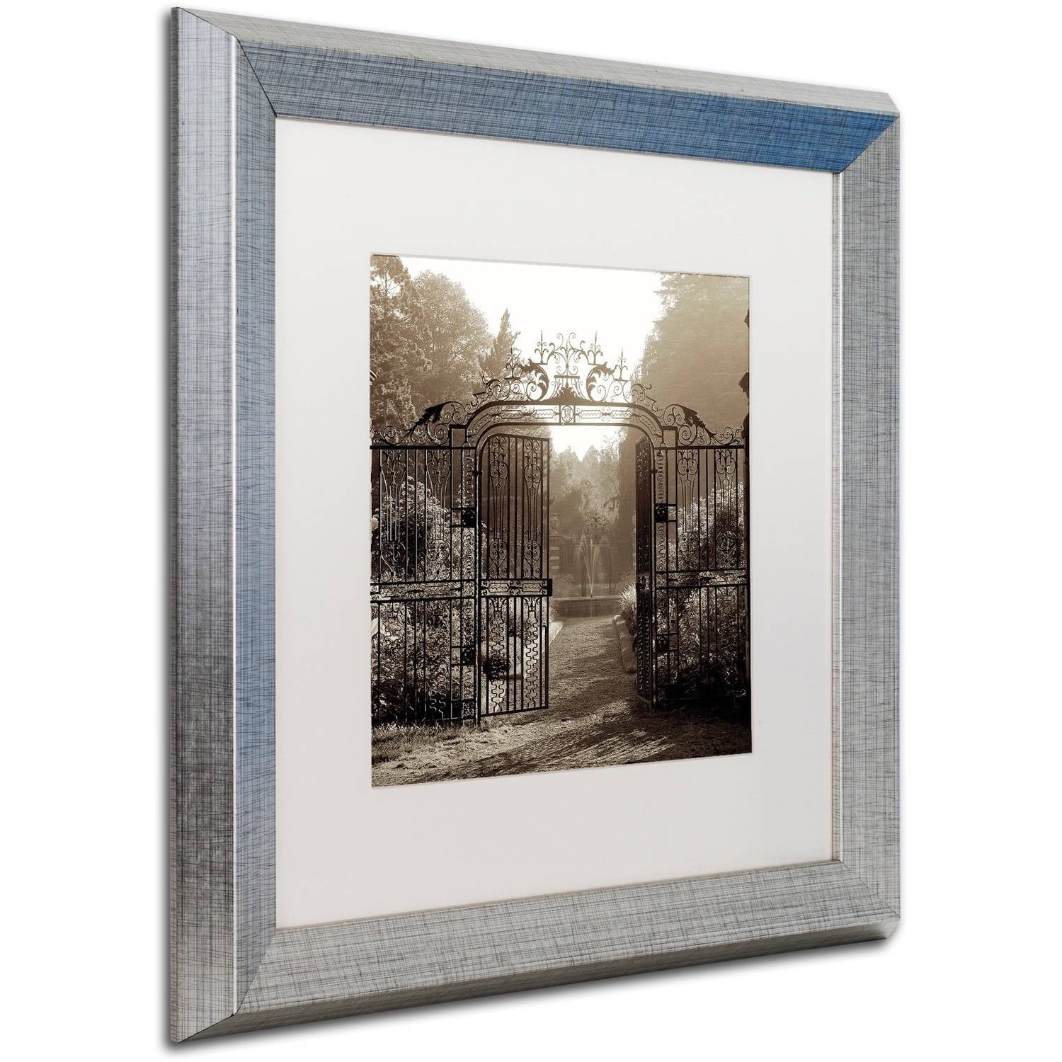 Trademark Fine Art "Hampton Gates III" Canvas Art by Alan Blaustein, White Matte, Silver Frame