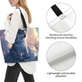 thumbnail image 3 of Disketp Cloud Wolf Bolsa Tote Estampada para Mujer, Bolso de Hombro y de Mano para Compras y Viajes, 3 of 8