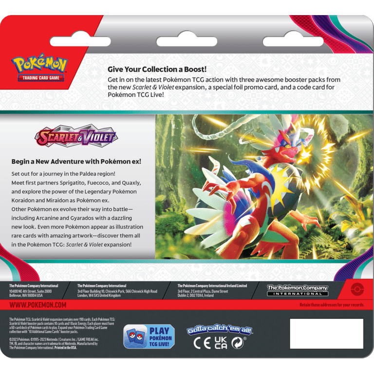 Pokémon Trading Card Games Scarlet & Violet 3Pk Blister - Arcanine