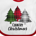 thumbnail image 4 of Inktastic Country Christmas Plaid Trees Boys or Girls Baby Bib, 4 of 4