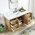 thumbnail image 6 of Javier 60" Bath Vanity in Spruce Antique Brown with White Grain Stone and Mirror, 6 of 19