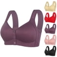 thumbnail image 3 of Dakiuu Front Close Bras for Women Plus Size Wireless Push up Seamless Nursing Bra for Breastfeeding, 3 of 5