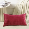 thumbnail image 2 of Home Soft Things Textured Velvet Pillow Covers (Set of 2), - Tango Red - 14" x 26", 2 of 6