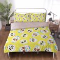 thumbnail image 1 of Yellow Sugar Skull 3 Pcs Bed Set, 1 of 8