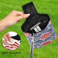 thumbnail image 4 of Haosy Red Blue Japanese Wave Golf Mallet Putter Cover Strong Magnetic Leather Golf Club Headcover Closure, 4 of 7