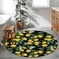 thumbnail image 4 of Area Rug 36in, Watercolor Summer Lemon Green Leaves Floor Carpet Living Room Rug, Vintage Plant Non-Slip Welcome Mat Indoor Rugs for Bedroom Dining Room, 4 of 9