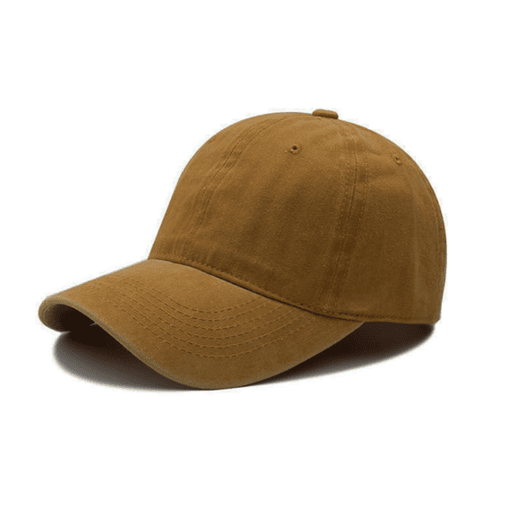 Prichor Men's Cotton Canvas Cap, Adjustable Hook-and-Loop Back Closure, Moisture-Wicking Coolmax Sweatband, Medium-Profile Washed Cap