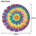 thumbnail image 6 of Colorful Rainbow Tie Dye Spiral Pattern Round Tablecloth 60"x60",Wrinkle Wipeable Table Cloth for Kitchen Dining Room Picnic Patio Party, 6 of 6