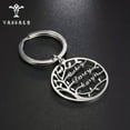 thumbnail image 2 of RSAMD Personalized Keychain Custom Tree of Life Keyring Family Name Jewelry X'mas Gift-With Chain-2 name(please leave message)-Steel, 2 of 9