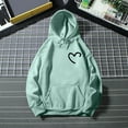 thumbnail image 2 of Vedolay Long Sleeve Tops Hoodies for Women Oversized Long Sleeve Shirts Pullover Crewneck Sweatshirts Casual Tops,Mint Green 4XL, 2 of 3