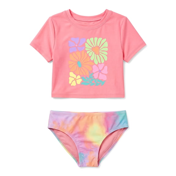 Ocean Gear Girls Two Piece Crop Tankini Swim Set, Sizes 4-18