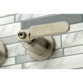 thumbnail image 4 of Kingston Brass KS8058KL Whitaker Two-Handle Wall Mount Roman Tub Faucet, Brushed Nickel, 4 of 7