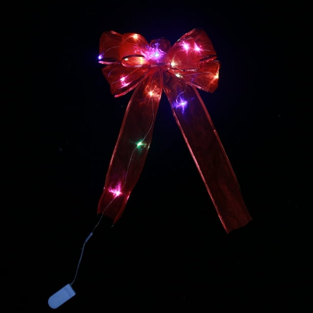 Adornos para árboles de Navidad LED, lazos de cinta para decoración de coronas de árboles de Navidad para el hogar Wmkox8yii gf6598