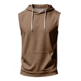 thumbnail image 6 of Mens Tank Tops Plus Size Casual Sleeveless Summer t-Shirt Lightweight Comfy Cut Off Gym Workout Hooded Muscle Tees, M, 6 of 7