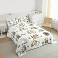 thumbnail image 3 of Castle Fairy 3-Piece Queen Size Comforter Set - Animal Deer Merry Christmas Print, 3 of 8