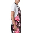 thumbnail image 3 of Picia Rose Flowers Waterproof Apron for Unisex Adult - Adjustable Bib Apron with Pockets, Ideal for Cooking, Gardening, Painting, and Household Chores, 3 of 9