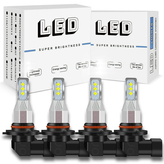 For Chevy Trailblazer 2002-2009 4x LED Headlight 9005 9006 High/Low Beam Bulbs Kit 6000K White