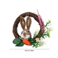 thumbnail image 2 of Gqtwoy Easter Bunny Wreath, Front Door Decoration, Festive Wall Decor, Versatile Holiday Accessory, Durable Plastic, Perfect for Easter and Thanksgiving, 2 of 6