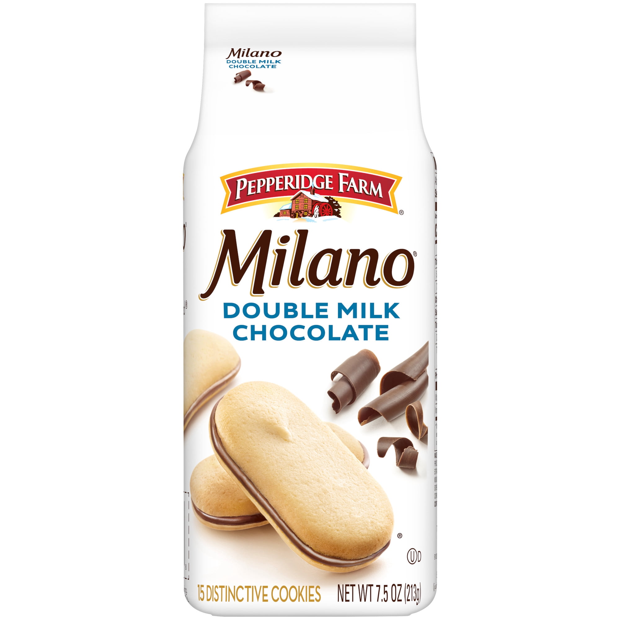 (3 pack) Pepperidge Farm Milano Double Milk Chocolate Cookies, 7.5 oz Bag