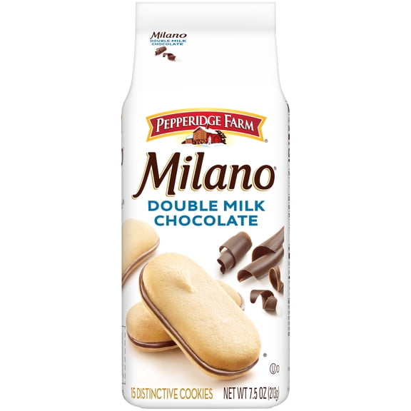 Pepperidge Farm Milano Double Milk Chocolate Cookies, 7.5 oz Bag