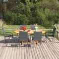 thumbnail image 1 of vidaXL 7 Piece Garden Dining Set Poly Rattan Grey, 1 of 5