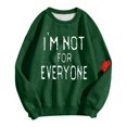 thumbnail image 4 of Hoodie Women Fall Loose Crewneck Long Sleeve Cap One Shoulder Curve Hem Graphic Leisure Cotton Sweatshirt Pullover(Green,XXL), 4 of 4