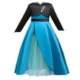 thumbnail image 4 of Kawell Princess Anna Costume for Girls Toddler Cosplay Dress Up with Cape Wig Birthday Christmas Party 3-10 T, 4 of 6