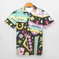 thumbnail image 3 of Viva Las Vegas Men Zipper T-shirt Summer Casual Short Sleeve T-shirt Top, 3 of 7