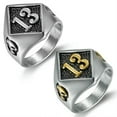 thumbnail image 4 of RSAMD Vintage Mens Silver Stainless Steel Gothic Punk Biker Rings Jewelry lots Sz8-15-9-#16, 4 of 9