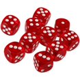 thumbnail image 1 of 10 16mm D6 Polyhedral Acrylic Dice (Red) for DND Dice RPG MTG Tabletop Game, 1 of 4
