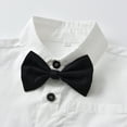 thumbnail image 3 of IBTOM CASTLE Toddler Baby Boys Baptism Christening Outift Gentleman Bowtie Shirt + Long Suspender Pants Wedding Birthday Formal Tuxedo Overalls Clothes, 3 of 8