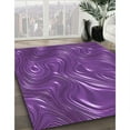 thumbnail image 3 of Ahgly Company Machine Washable Indoor Rectangle Transitional Purple Area Rugs, 6' x 9', 3 of 7