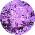 thumbnail image 1 of Ahgly Company Indoor Round Oriental Purple Industrial Area Rugs, 7' Round, 1 of 4