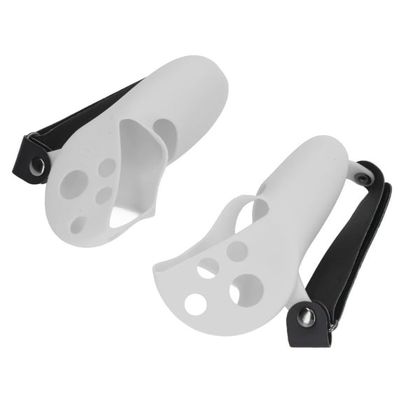 Housse de Poignée de Contrôleur, Protecteur de Poignée de Contrôleur VR Sangles de Joint 2 Pcs Trou Précis Silicone Souple pour Jeu Noir, Rouge, Gris Clair, Bleu